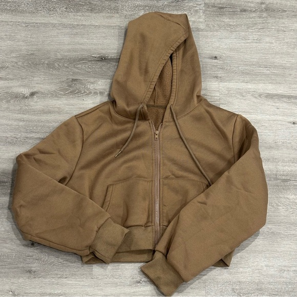 SHEIN Cozy Brown Hoodie - Picture 1 of 4